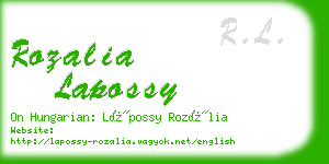 rozalia lapossy business card